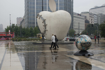 Milan Central Station, view of the station square