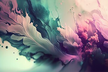 wallpaper, glass texture, pastel tones, ink style, blurry, AI Generated