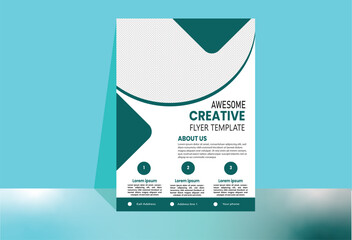 Naklejka premium Brochure template layout design. Corporate business annual report, catalog, magazine, flyer mockup. Creative modern bright concept circle round shape