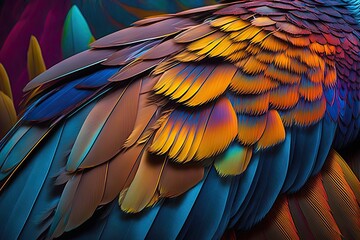 Fototapeta premium colorful feathers background