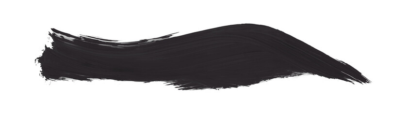 Black gray brush isolated on transparent background. in the moonless night, png