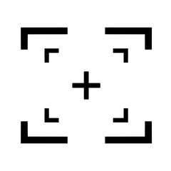 Fototapeta premium Vector illustration, focus frame icon. Flat design. Isolated on a white background.