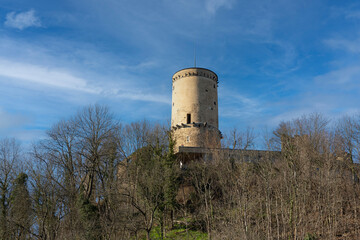 Mittelalterlicher Turm der Godesburg als Wahrzeichen von Bad Godesberg