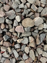 expanse of split stone used for building materials