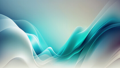 Abstract turquoise backdrop.AI generated.
