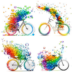 Bicycle with air bubbles