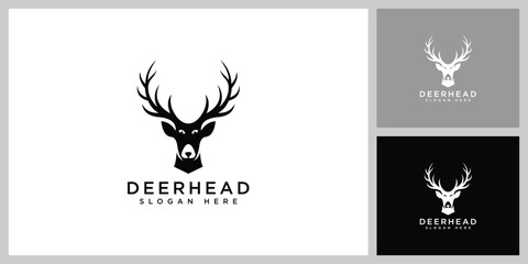 deer head animal logo vector design