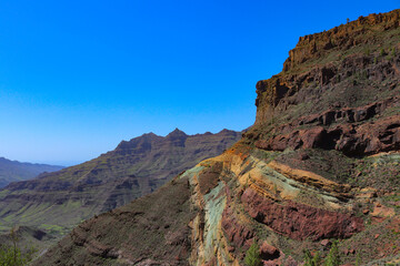 Beautiful Canary island landscape with mountains 