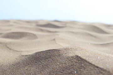 Maspalomas sand dunes hot summer day