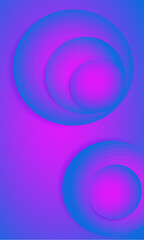 Background with circles. Bright gradient. Mobile app screen background. Motion design project