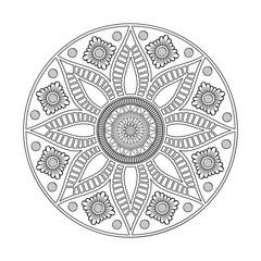 mandala design black look all are vector