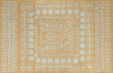 Old torn wallpaper on the wall.Old wallpaper for texture or background.