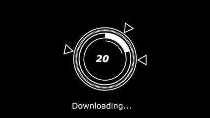 20% download data ,downloader illustration.