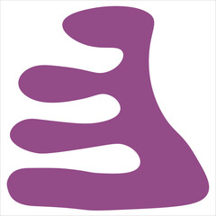 Abstract shapes fashion trend, pastel palette, hippie style 60s 70s. Matisse element flowers.