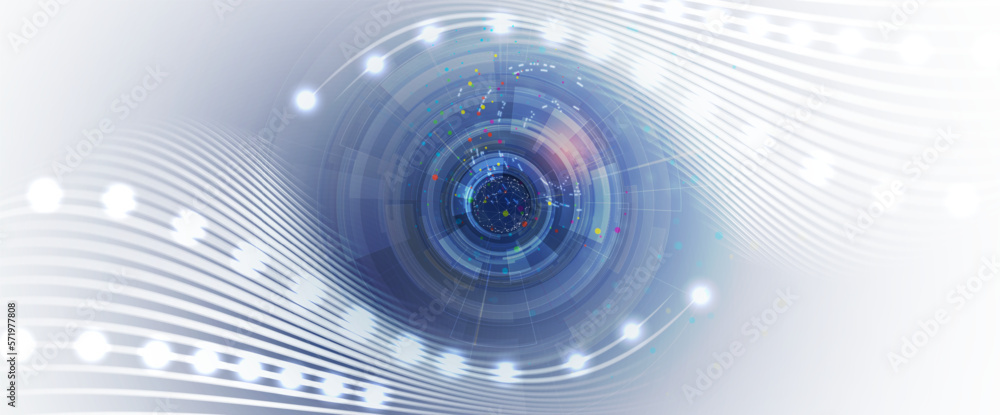 Poster technology data background, idea of global business solution