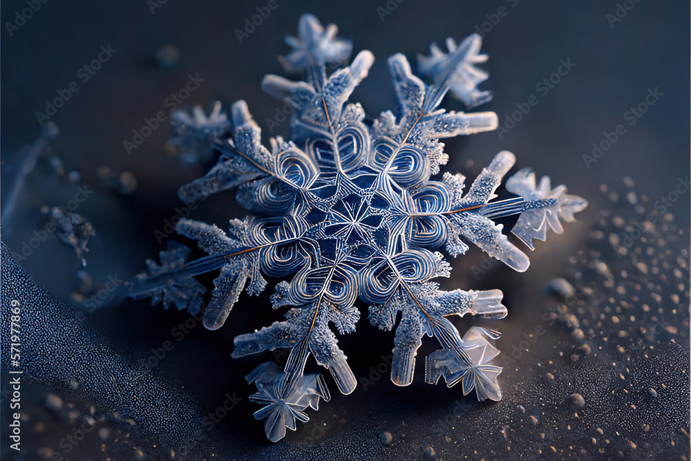 Poster snowflake designs in winter abstract background