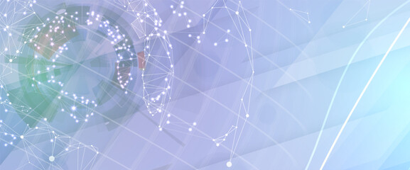 Technology data background, idea of global business solution