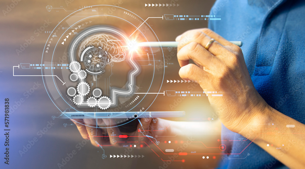Poster the concept of developing an artificial intelligence system that can interact with humans and be use