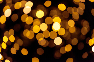 Abstract gold bokeh lights