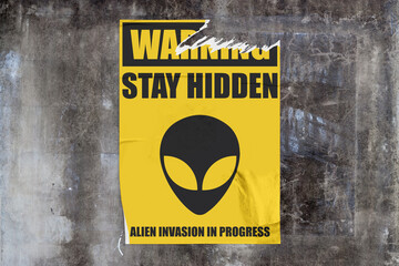 Warning - Stay hidden, alien invasion in progress