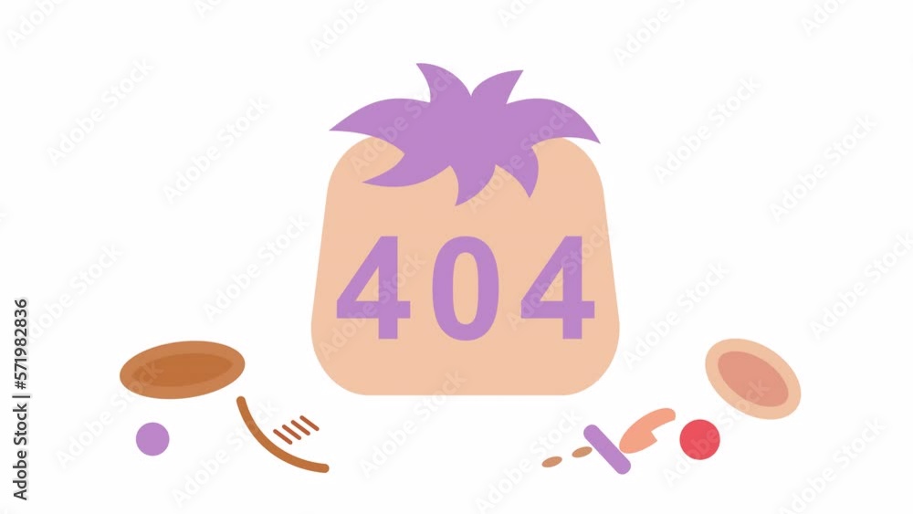 Poster animated face constructor 404 error. generator failure. page not found. empty state 4k video footage