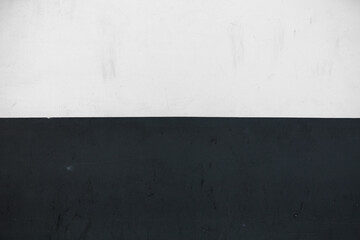 Wall painted in white and black