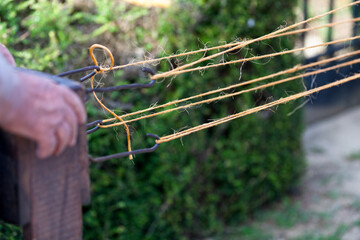 Medieval rope weaver