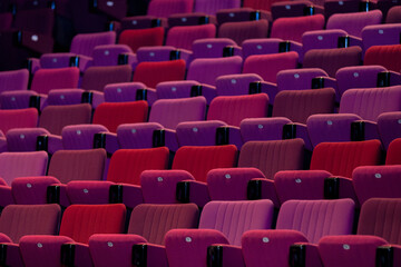 Empty seats in a stage theater