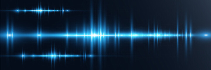 Light blue vector special effect. Glowing beautiful bright lines on a dark background.