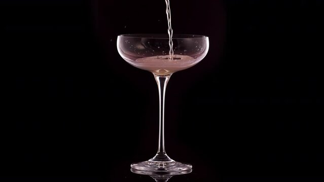 Champagne being poured into a glass