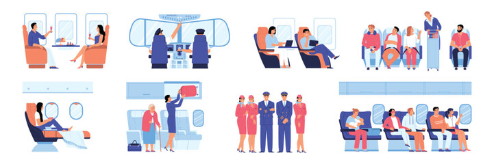 Airplane Interior Set © Macrovector