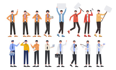 Bundle of many career character 4 sets, 16 poses of various professions, lifestyles,