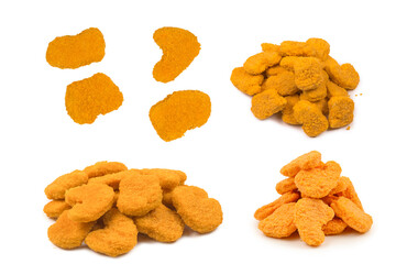 Nuggets isolated on a white background.