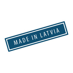 Made in Latvia stamp icon vector logo design template