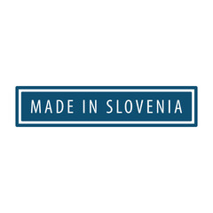 Made in Slovenia stamp icon vector logo template