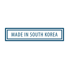 Made in South Korea stamp icon vector logo template