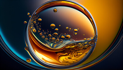 Oil in water Image created with Generative AI technology