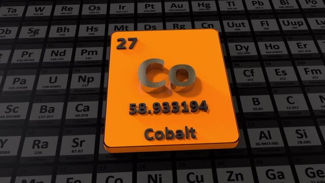 Cobalt Periodic Table 3D Animation