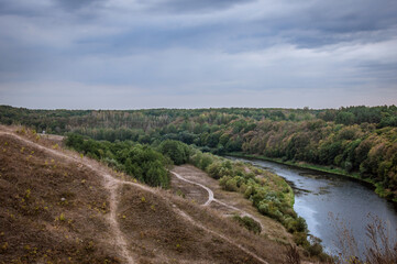 Fototapeta na wymiar Nadsluchanskiy Regional Landscape Park is a protected area in the Bereznivsky district of Rivne region. Located in the valley of the river Sluch.