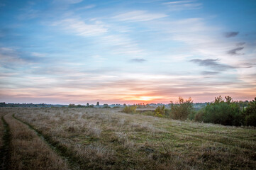 Meadow and river Goryn are located in Ukraine, Rivne region.