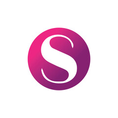 feminine s logos round symbol simple drawing design, graphic, minimalist.logo
