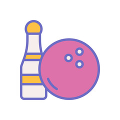 bowling icon for your website design, logo, app, UI. 