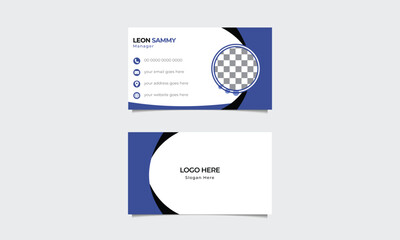 Double-sided simple and clean business card design. vector name card.