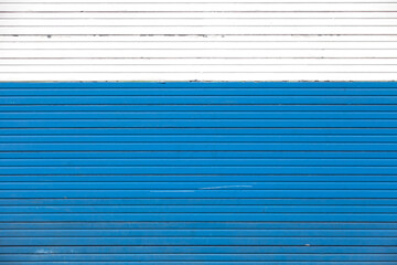 White and blue iron shutter background