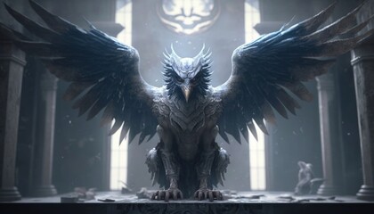 supernatural and mythical creatures that the Archangel must face, from demons and monsters, to dragons and beasts. AI generation.