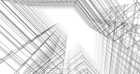Architecture 3d illustration