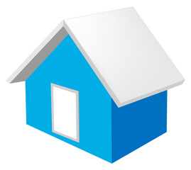 Blue  House Icon or Home Icon.