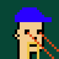 Retro Pixelated Man with generative AI