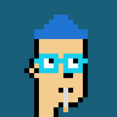 Retro Pixelated Man with generative AI