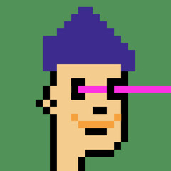 Retro Pixelated Man with generative AI